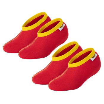 Preview: 1 Paar TippTexx 24 Stiefelsocken, Rot mit 100% Baumwolle für Damen, Herren & Kinder